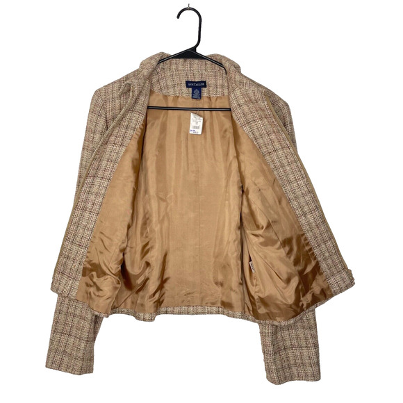 Vintage Ann Taylor Womens Jacket 12 Silk Wool Blend Old Money Full Zip NEW Prep - Picture 4 of 8